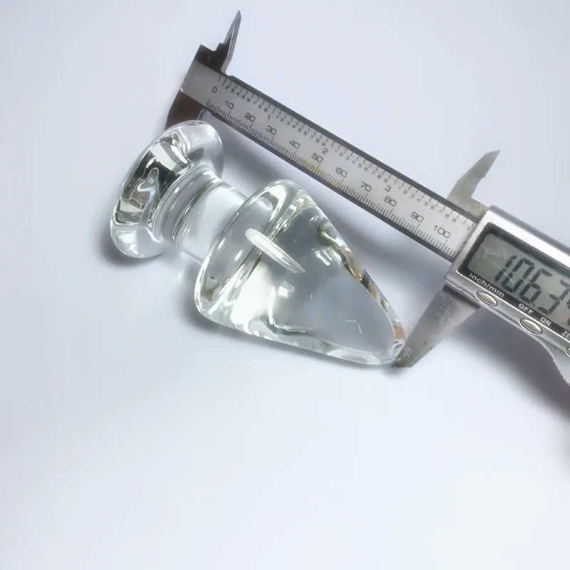 60 мм большая Хрустальная Анальная пробка стеклянный фаллоимитатор