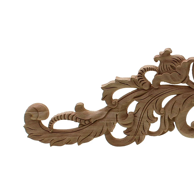 Резная аппликация из натурального дерева для мебели шкафа неокрашенные