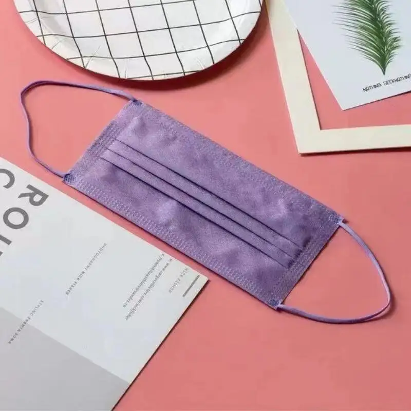 Маска для детей и родителей маска взрослых лица с мультяшным рисунком розовая