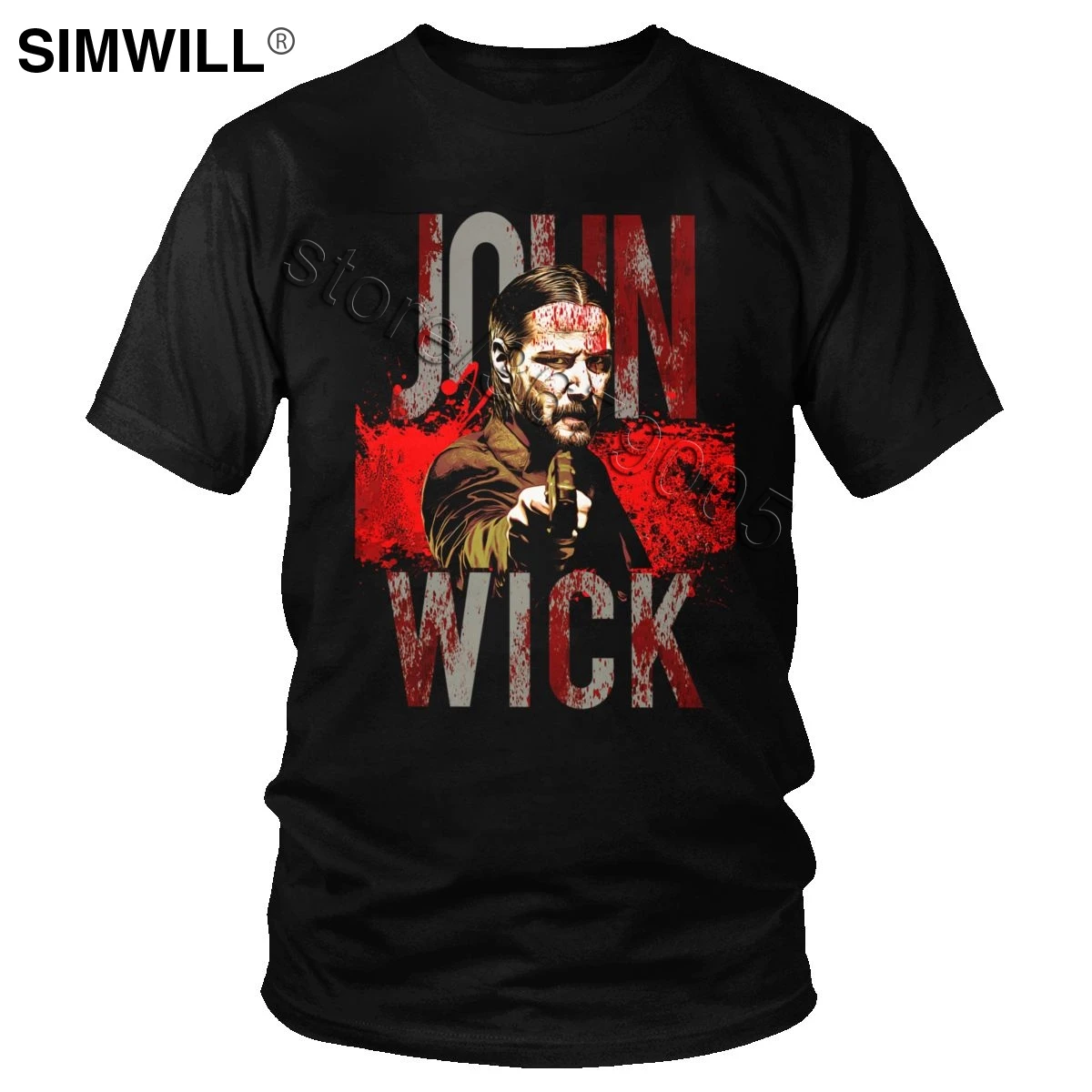 

Cool John Wick T-Shirt Fashion Design Action Thriller T Shirt Short Sleeved 100% Cotton Graphic Tee Trendy Fans Tops Clothing