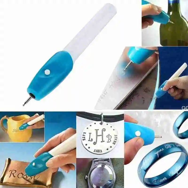 Electric Mini Engraving Pen Machine Chisel Word Marker Metal Plastic Engraver Glass Carving Leather Tool Plotter Cutting Co M2F5 | Дом и сад