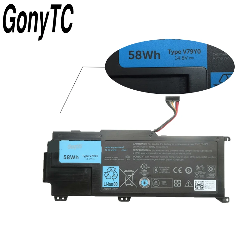 Оригинальный аккумулятор GONYTC V79Y0 14 8 в 58 Втч V79YO YMYF6 0YMYF6 для ноутбука Dell XPS L412x L412z 14z