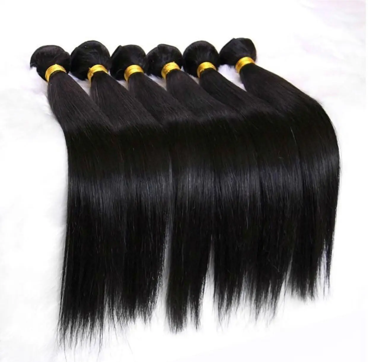 Накладные пряди из перуанских человеческих волос с эффектом попрыгивания Ким K 2x6