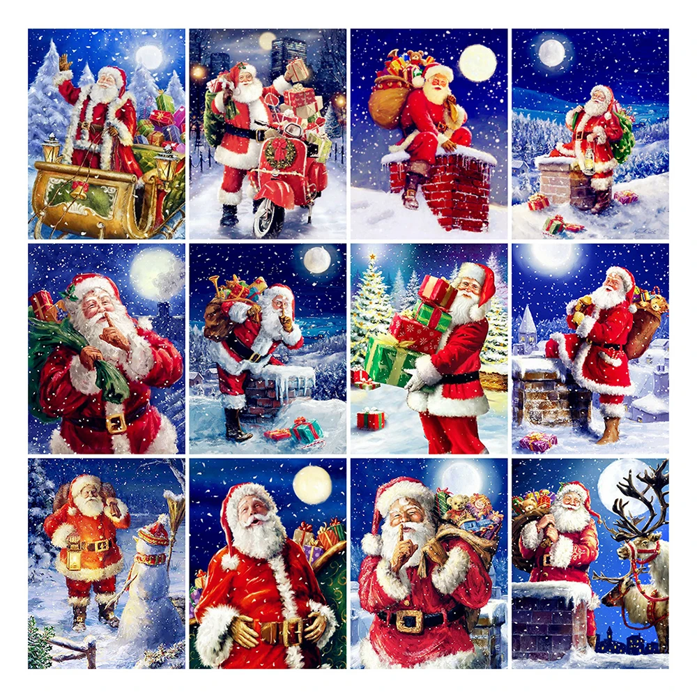 

Алмазная вышивка 5d "сделай сам", картина из мультфильмов, квадратная, круглая, луна, Дед Мороз, мозаичная мебель, украшение ручной работы, хоб...