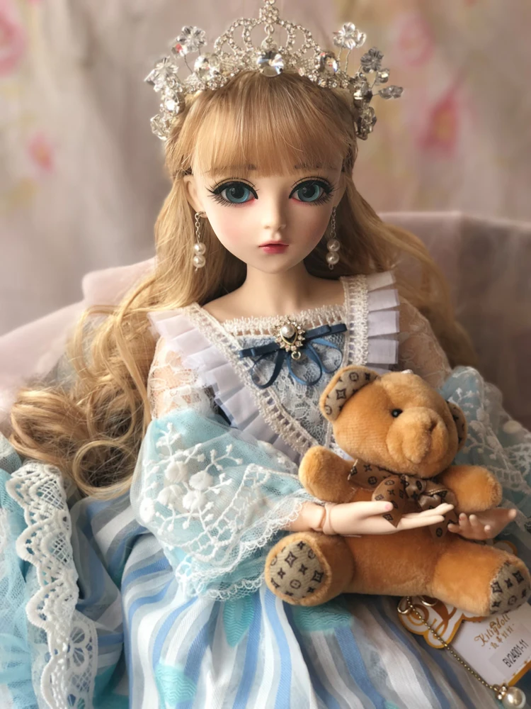 Куклы для девочек SD 60 см, куклы для девочек BJD с платьем, парики, обувь, игрушки для красоты, макияж,, ручная работа, 1/3, силиконовая кукла