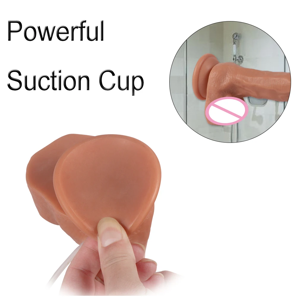 Большой фалоимитатор с брызгами реалистичный Фаллус эякуляционные