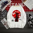 Японские модные толстовки Samurai Warrio в стиле Харадзюку, свитшот, трендовая мужская одежда с принтом, мужские толстовки в стиле хип-хоп с круглым вырезом
