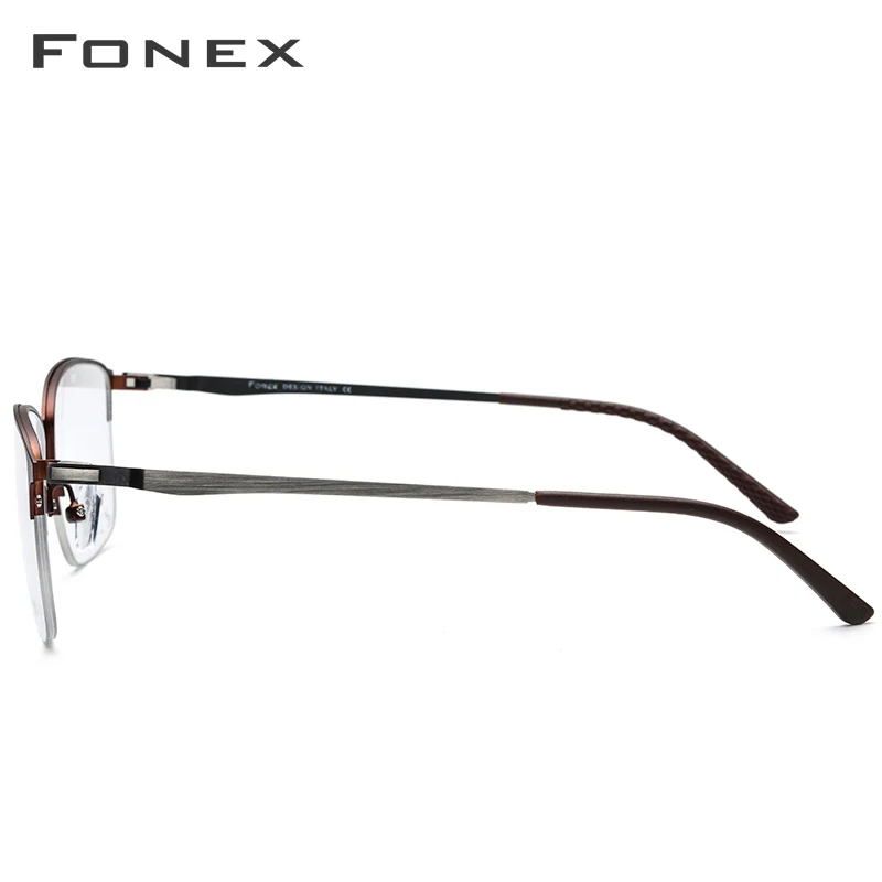 FONEX, сплав, оптические очки, оправа, мужские, сверхлегкие, квадратные, по рецепту, очки для женщин,, половина близорукости, корейские, Безвинтовые очки