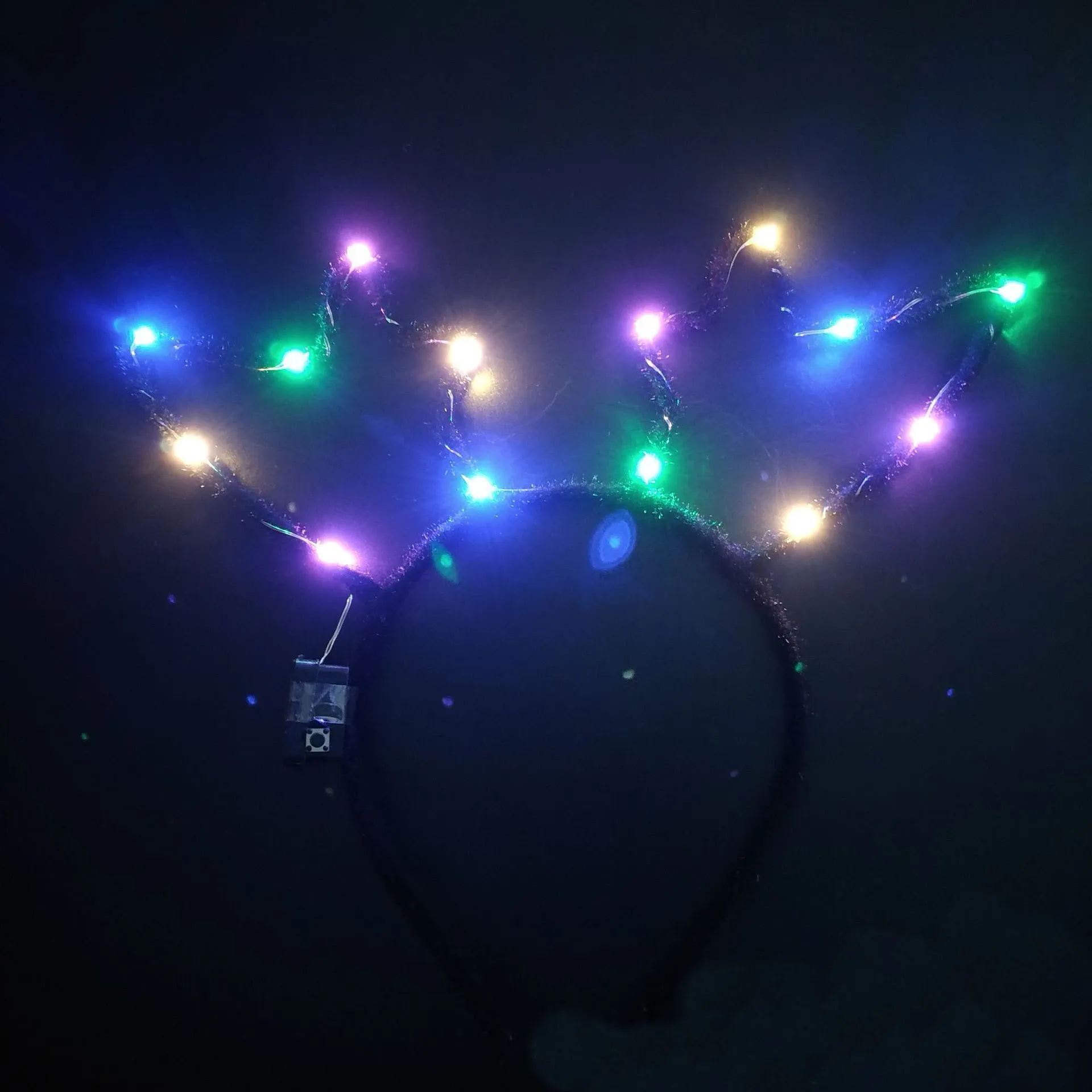 Christmas Headband Xmas Accessory Light Luminous Antler New Year LED Hairband Fashion Headwear Hair Accessories