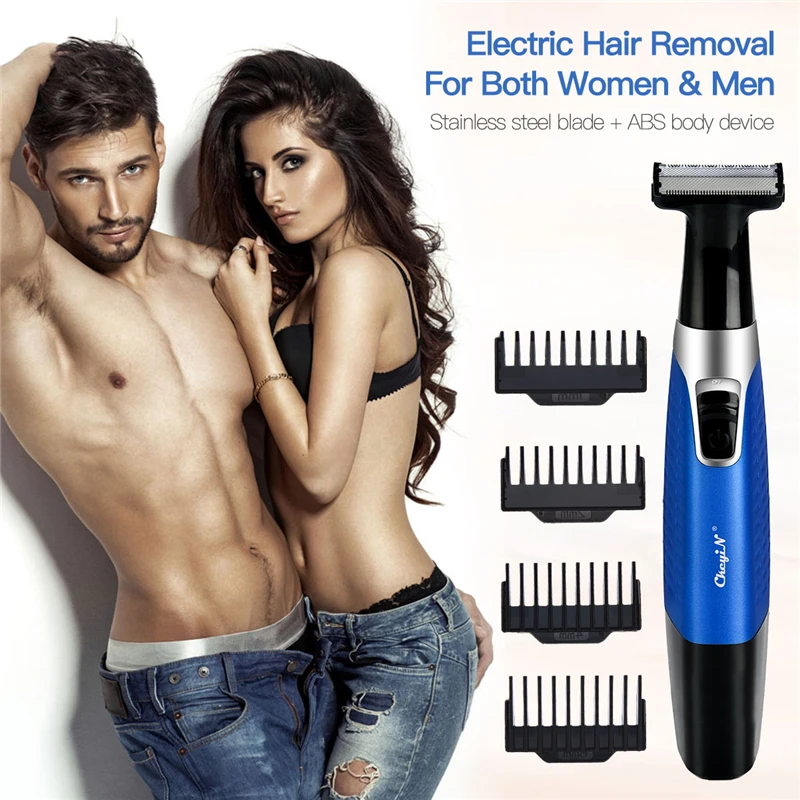 

CkeyiN Usb Rechargeable Men Shaver Razor Women Epilator Trimmer Lady Shaving Electric Hair Remover Bikini Trimmer 4 Limit Combs