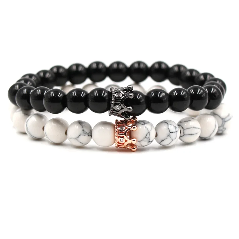 Женский и мужской браслет из натуральных бусин | Украшения аксессуары