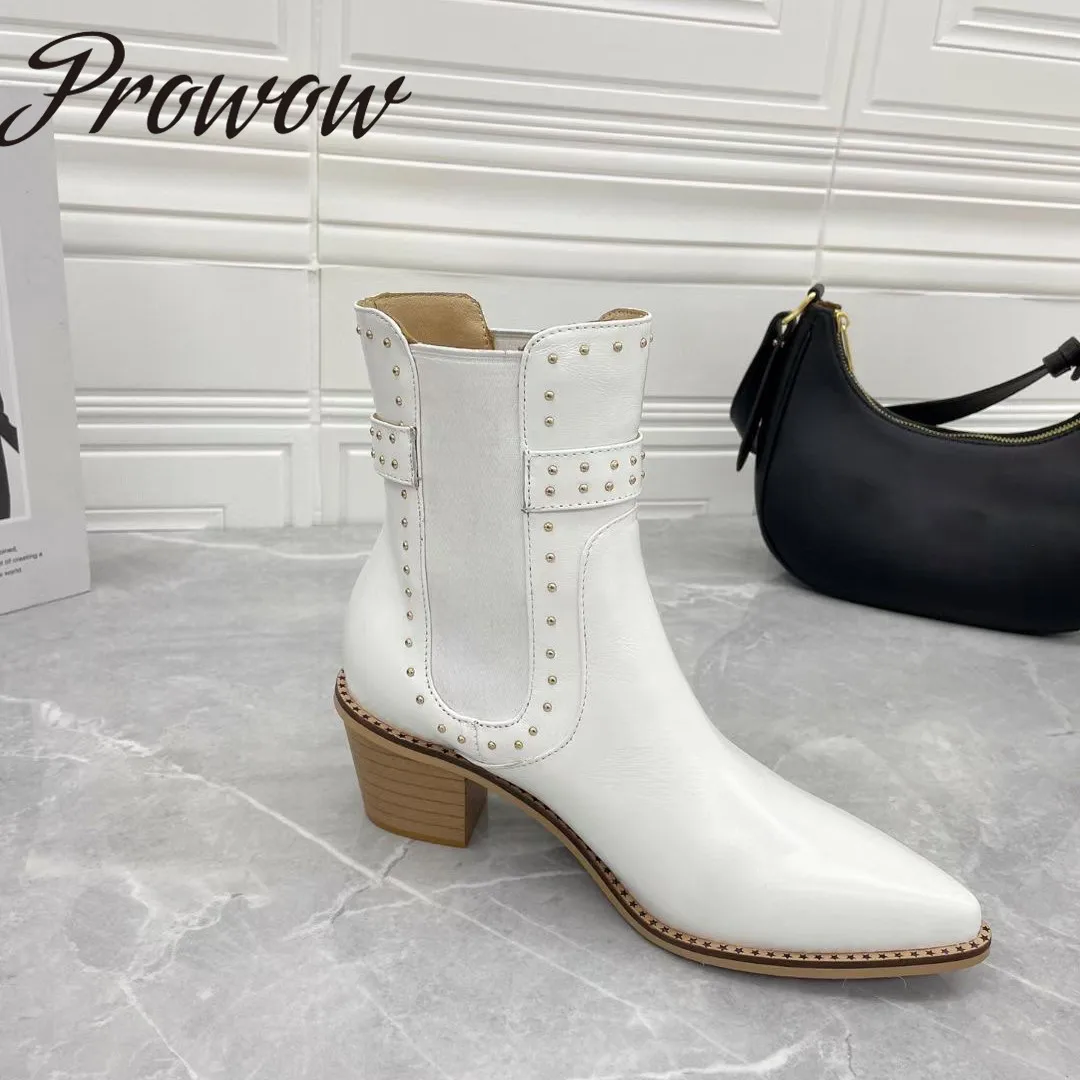 Женские кожаные ботильоны с острым носком на низком каблуке|Женские полусапожки|