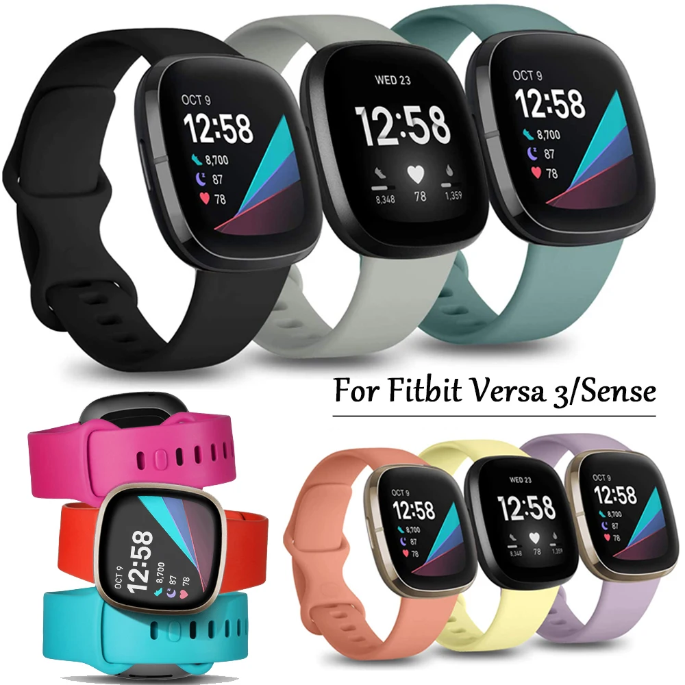

Replacement Band For Fitbit Versa 3 Strap For Fitbit Sense Silicone Bracelet Colorful Wristband Smart Watch Accessoriess Belt