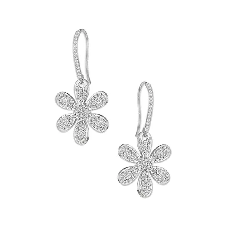 Микро паве ЧР цветок висячие серьги сверкающие Новое поступление ювелирные
