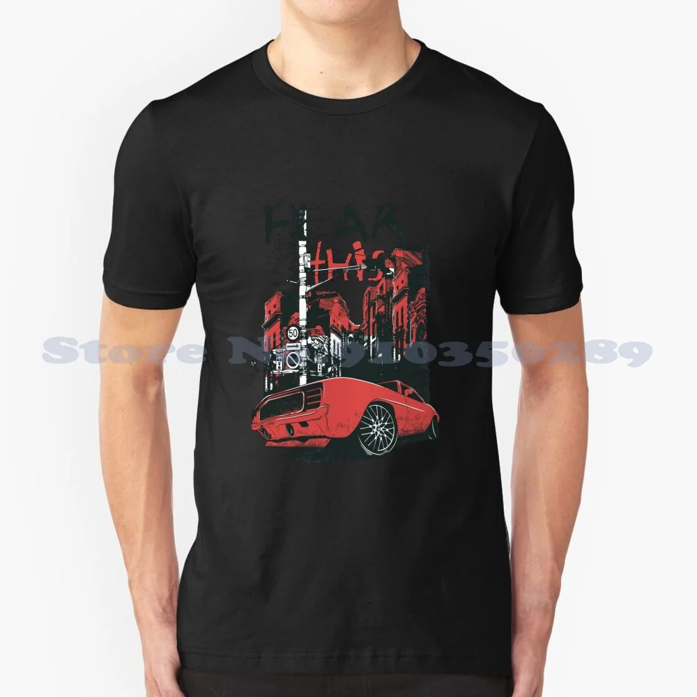 

«Страшный этот» город, Веселая футболка на заказ, городской страх, автомобиль, автомобили красного бренда, автомобили Te Ion Show Science