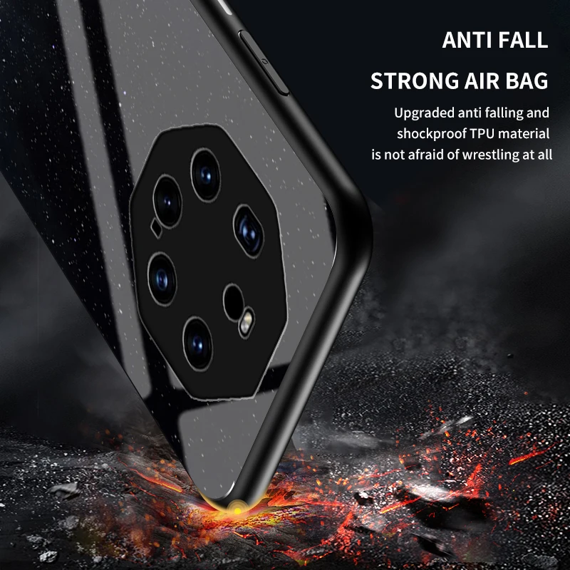 

Luxury Starry sky Tempered Glass Case For Huawei mate 40 Pro Mate40 Pro Mate 40Pro Plus Mate 40 RS Fundas Protective Shell Capa