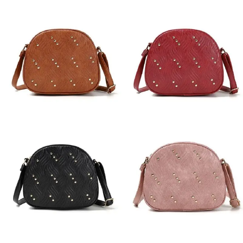 

Women Leather Shoulder Crossbody Bag Lady Rivet Tote Messenger Satchel Purse