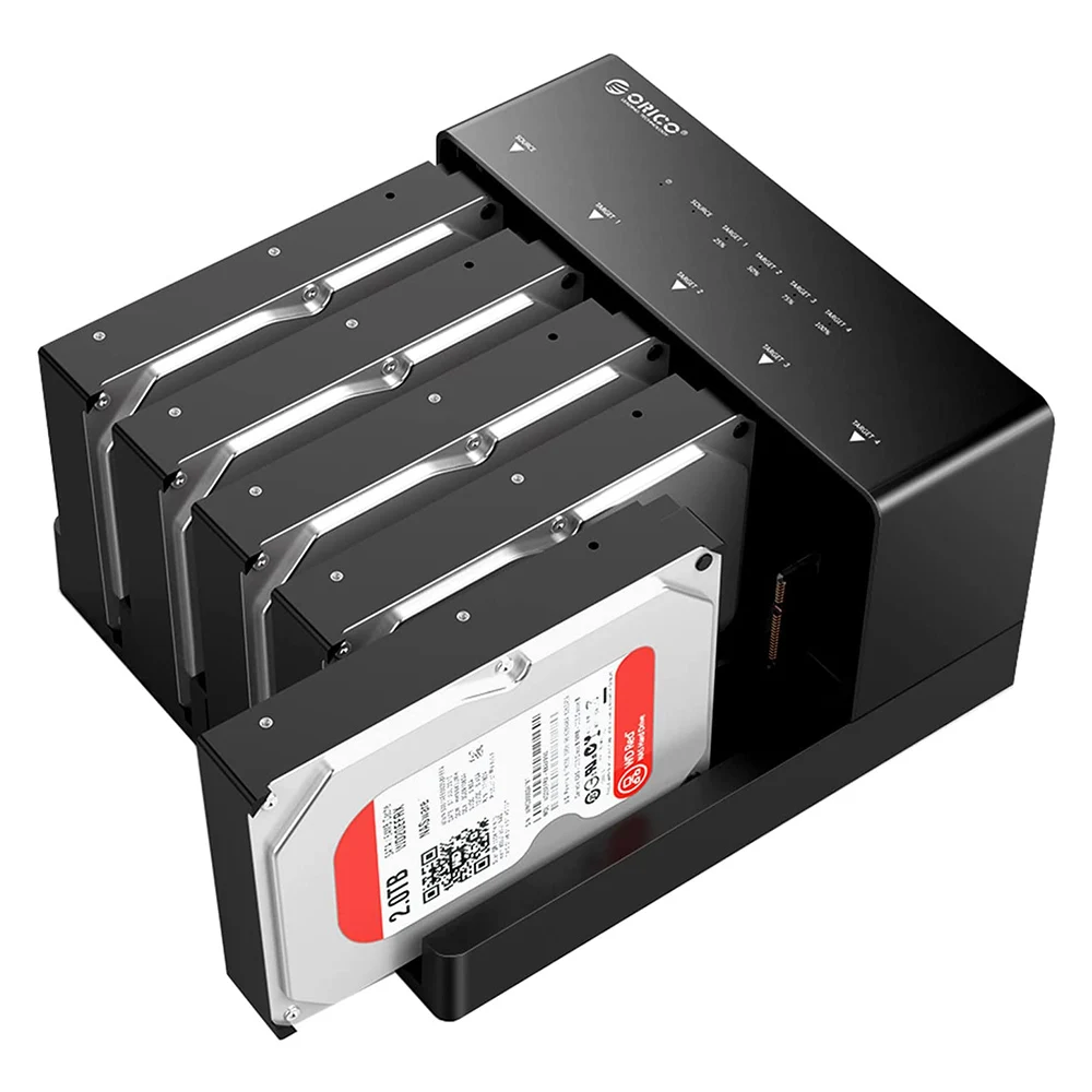 

ORICO 6558US3 Hard Drive Dock 5 Bay Support 5X10 TB USB 3.0 to SATA External Hard Drive Station for 2.5/3.5 Inch HDD