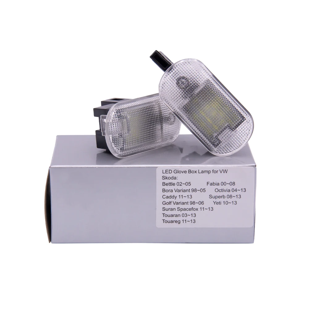 Светодиодный светильник для багажного отсека 2 шт. лампа бардачка Skoda Fabia Octavia Superb