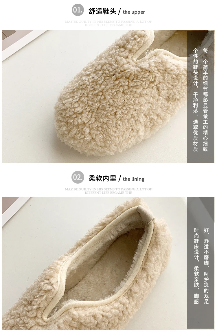 Женские зимние шлепанцы с мехом ягненка; chaussures femme Pantuflas; меховые шерстяные туфли для улицы; женская обувь; женские мокасины; Тапочки