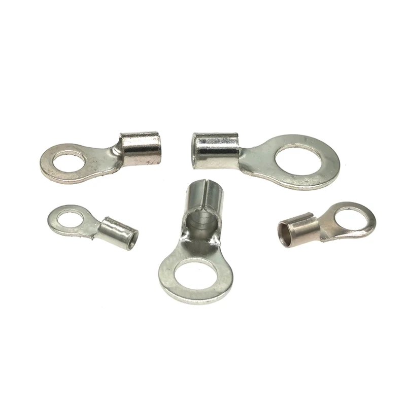 Ring Bare Cord End Crimp Terminals Electrical Naked Wire Cable Connector RNB1.25~RNB22 Ferrules 0.5-25mm2 22-4AWG 500/50Pcs |