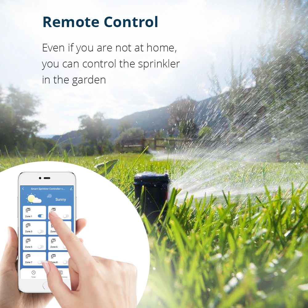 Умный ороситель для сада Tuya прибор управления поливом 8 зон Wi Fi таймер управление