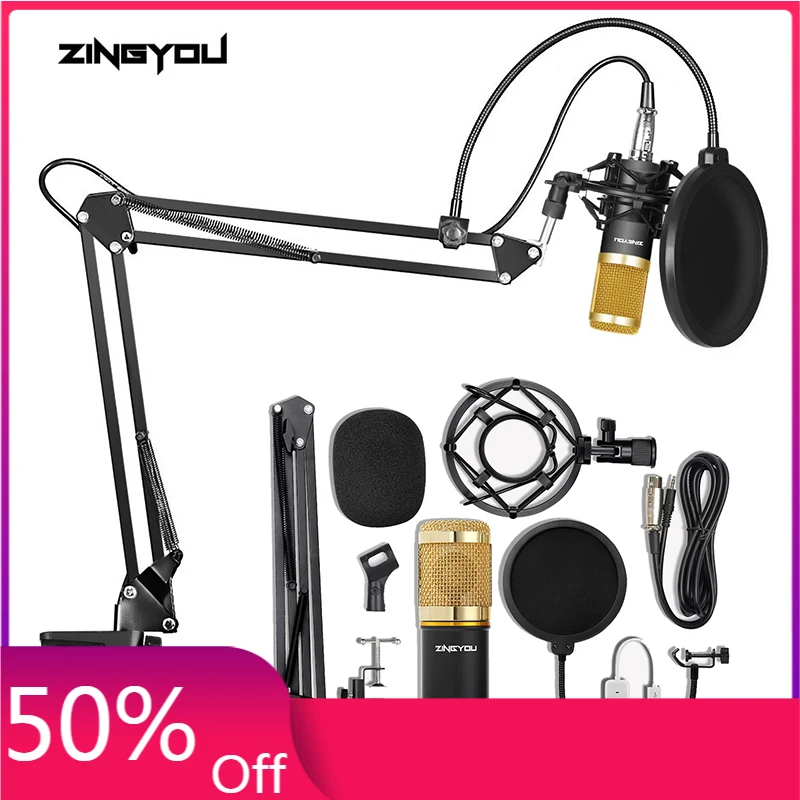 100% Оригинальный Студийный микрофон ZINGYOU BM 800 профессиональный конденсаторный