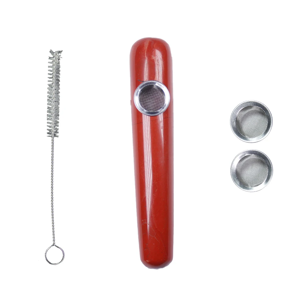 Natural Quartz Smoking Pipe Crystal massage stick Healing gemstone wand With Metal Filter wholesale price | Дом и сад