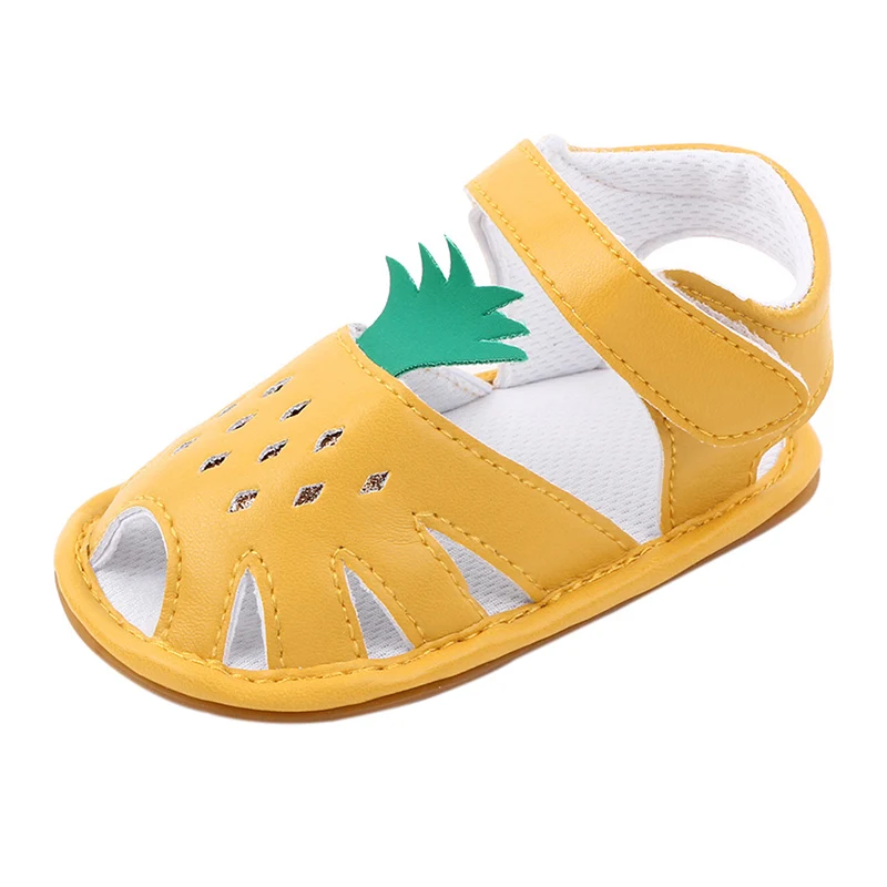 

2020 Summer Baby sandals Newborn baby girl shoes Breathable Anti-Slip Shoes Pineapple Print Sandal Toddler Soft Soled Crib Shoes
