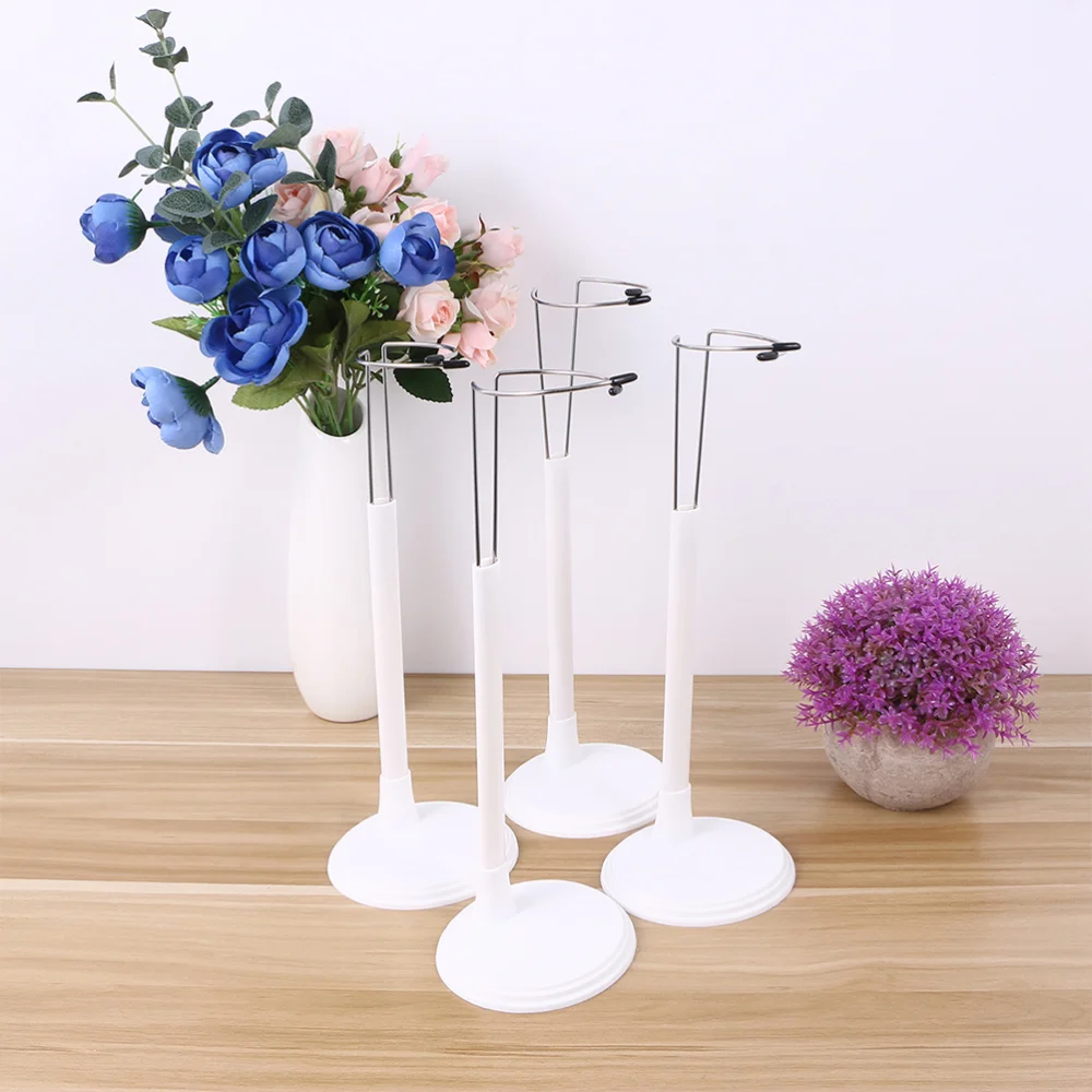 

2Pcs Creative Doll Bracket Support Portable Toy Stand Fashion Doll Storage Rack Display Rack for Home Store (White Rack for 35cm