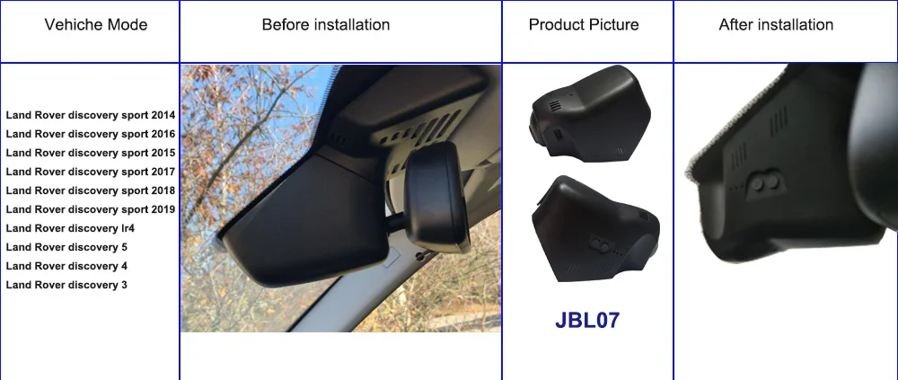 Jabriel Wifi Скрытая 1080P Автомобильный видеорегистратор Камера для Land Rover discovery sport 2 3 4 5 lr4 evoque android