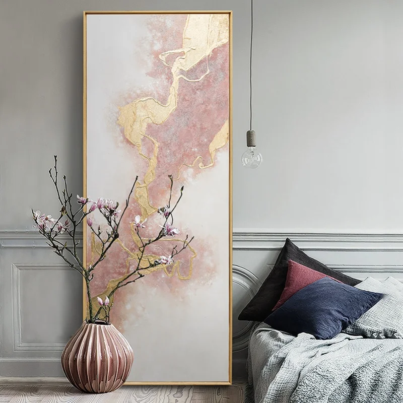 

Decorative Painting The Living Room Entrance Vertical Version Of A Huge Wall Simple And Modern hand-painted art Oil Painting