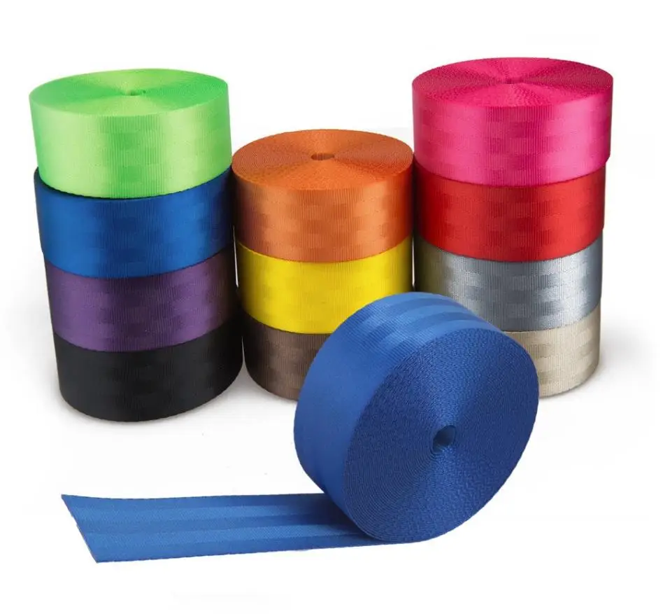 

5CM Grey Blue Pink Purple Strengthen Seat Webbing Fabric DIY Racing Car Seat Safety Belts Harness Webbing Straps Backpack Parts