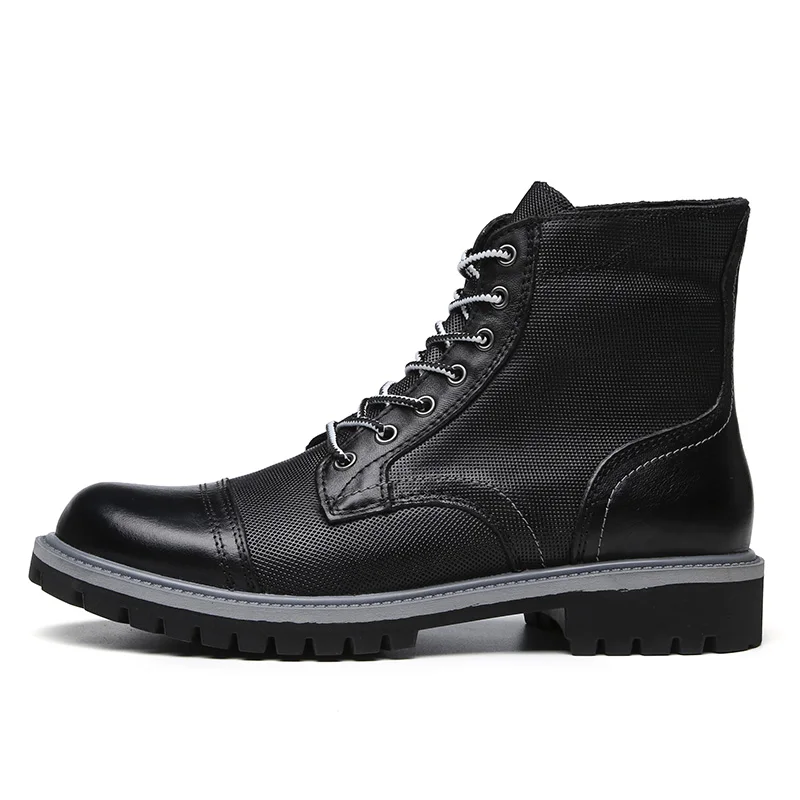 Модные мужские рабочие ботинки из натуральной кожи осенние высококачественные