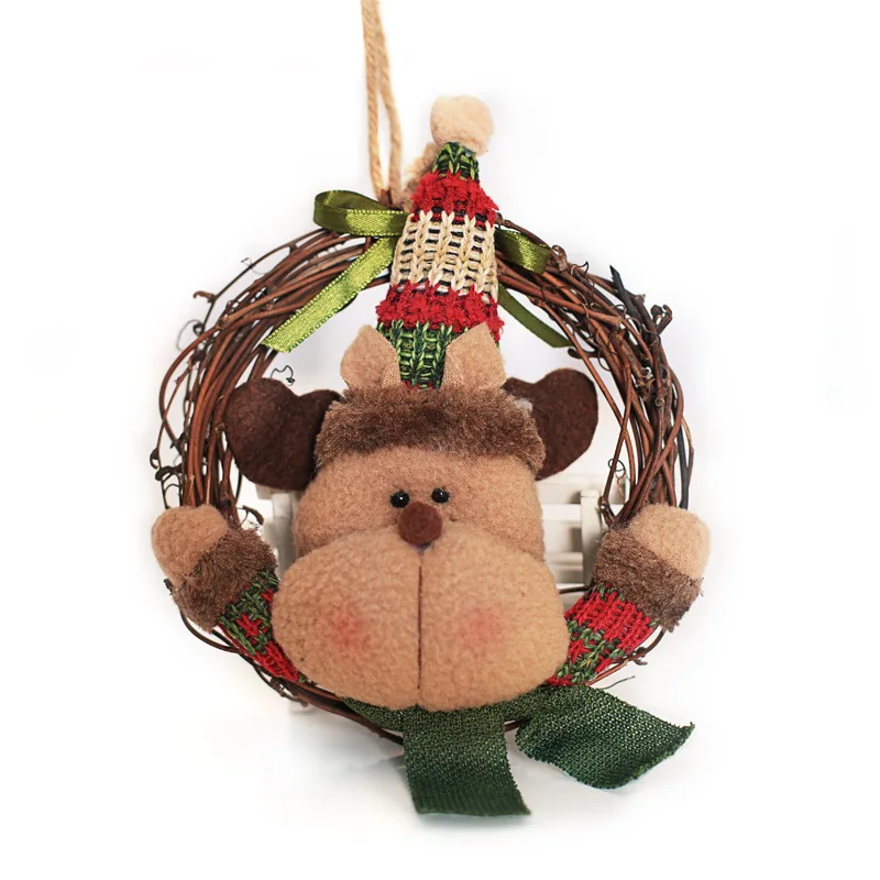 Рождественское украшение кольцо в виде тростника со снеговиком гирлянда на окно