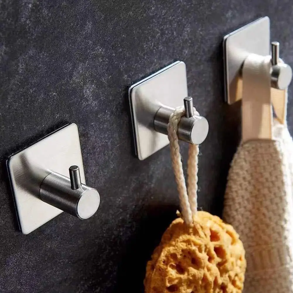 

Аксессуары для ванной комнаты, настенные крючки, прочная наклейка из нержавеющей стали для ванной комнаты, крючок для одежды, клей для шляпы...