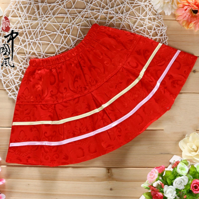 Традиционная китайская одежда для детей летнее платье с вышивкой комплект