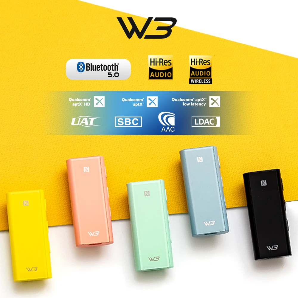 HiBy W3 USB DAC 3,5 мм Портативный беспроводной Bluetooth усилитель для наушников приемник AK4377 UAT APTX HD LDAC шумоподавление