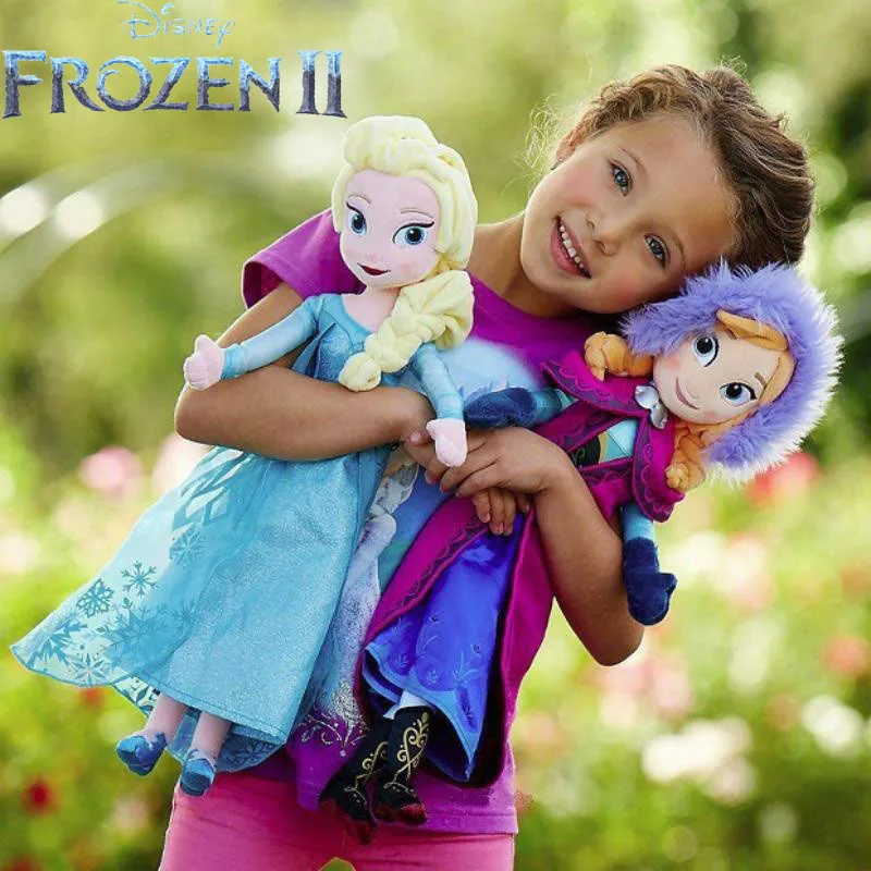 

50 Cm Disney Frozen Plush Toy Doll Cartoon Anime Figure Elsa Anna Princess Stuffed Model Girls Plushs Toys Kids Birthday Gifts