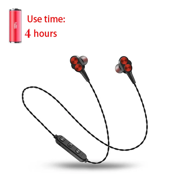 Red CBAOOO, беспроводные наушники, Bluetooth, наушники, стерео, бас, спортивные, беспроводные наушники с микрофоном, Handfree, для iphone, телефона, xiaomi - Цвет: Red