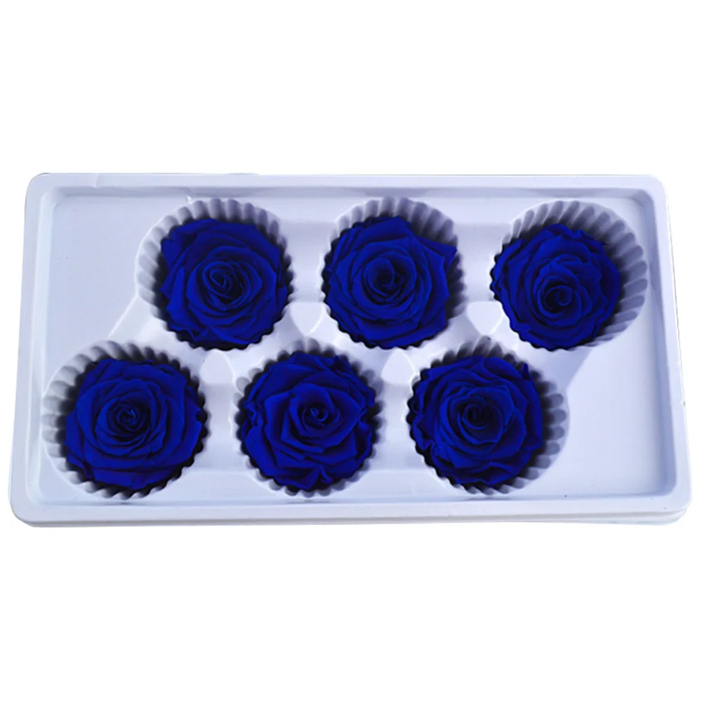6Pcs Eternal Flower 5-6cm Preserved Rose Box Immortal High Quality Wedding Home Party Decoration | Дом и сад
