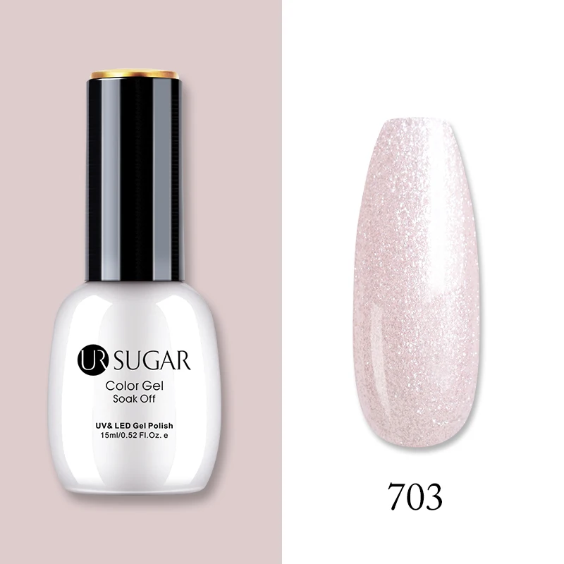 Ur Sugar, 15 мл, Цветной Гель-лак, гибридный лак для ногтей, для маникюра, УФ-светодиодный Полупостоянный гель для ногтей, впитывающий Гель-лак, базовое верхнее покрытие - Цвет: 703