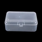 Крепеж для пластиковая прозрачная коробка для хранения ювелирных изделий, коробка из нержавеющей стали, квадратный контейнер для сбора чехол с крышкой для канцелярских принадлежностей лента Washi