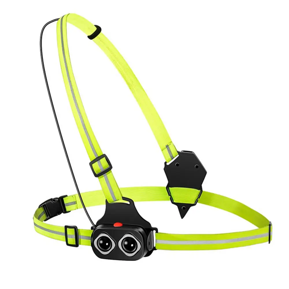 

Sports Warning Light Outdoor USB Charging 2000 MAh Light 350 Lumens Chest Night Fitness Running Light Adjusted Strap Rubber