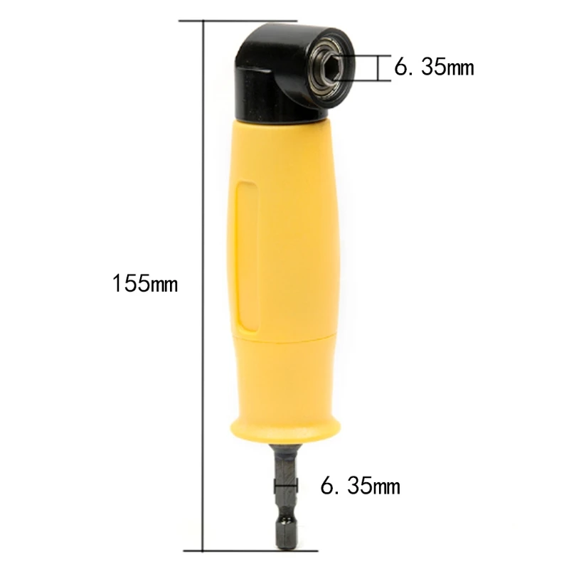 

90 Angle Extension Right Driver Drilling Shank 1/4" Hex Drill Bit Socket Holder Y5JA