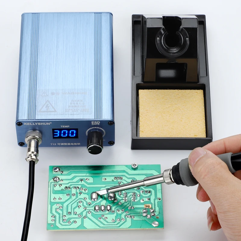 Kellyshun T12Pro Soldering Station Constant Temperature Adjustable Soldering Iron Mobile Phone Repair