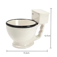 Керамическая кофейная чашка в форме унитаза #5