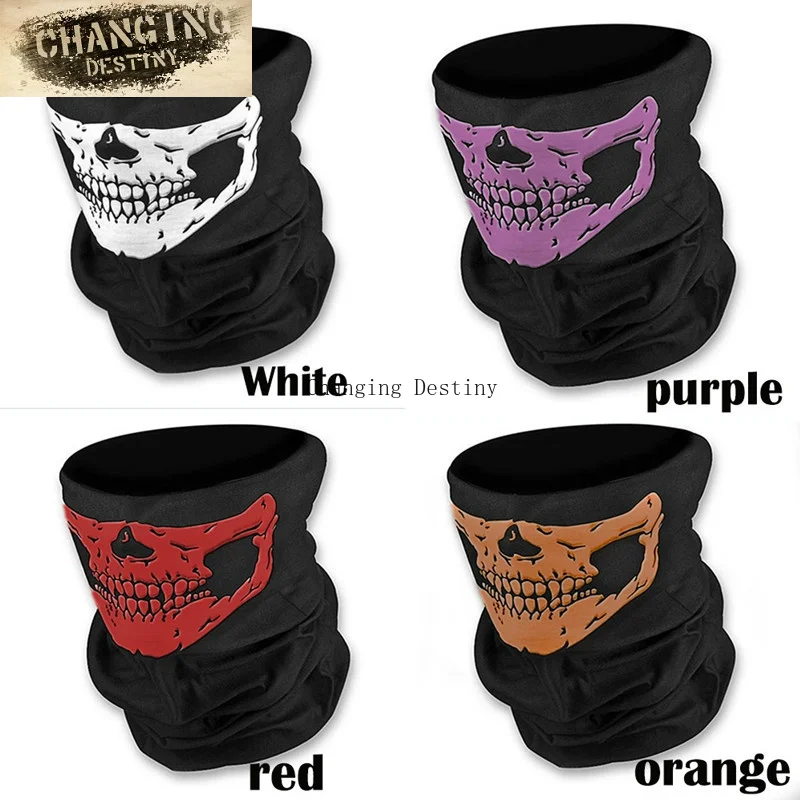 Череп Бандана велосипед мотоциклетный шлем Шея маска для лица Пейнтбол лыжи