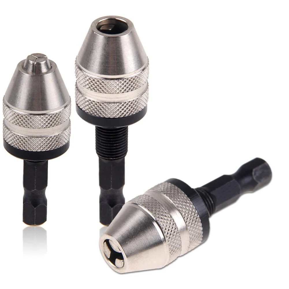 Quick Change Electric screwdriver Drill Chuck Keyless Bit Hex Shank Adapter Converter 0.3-3.4mm | Инструменты