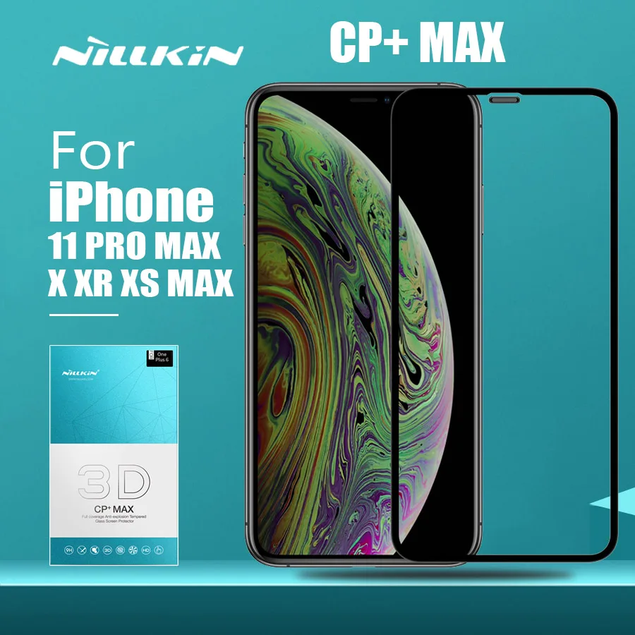 Защитное стекло Nillkin 3D CP + Max закаленное с полным покрытием для iPhone XS XR X 8 7